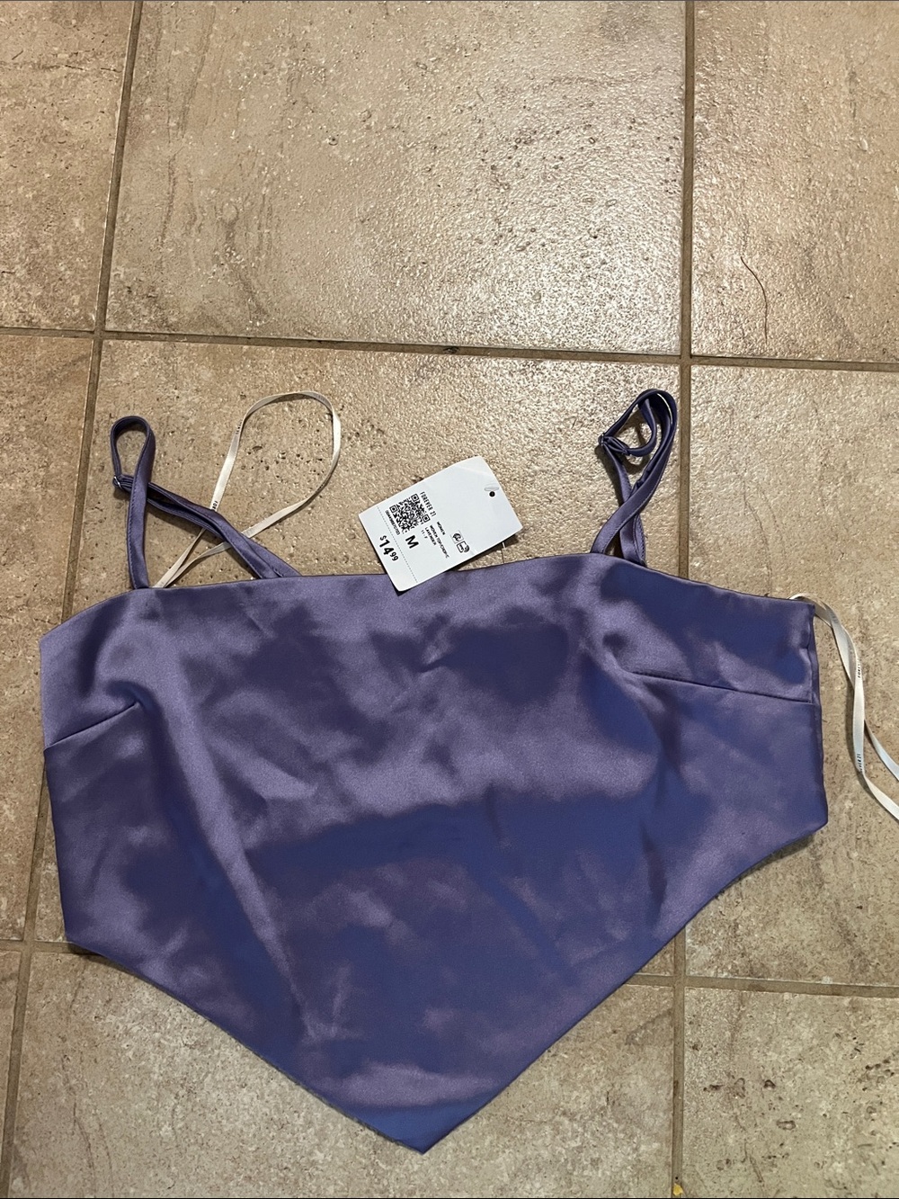 NWT Forever 21 Women’s Satin Crop Top - Lavender